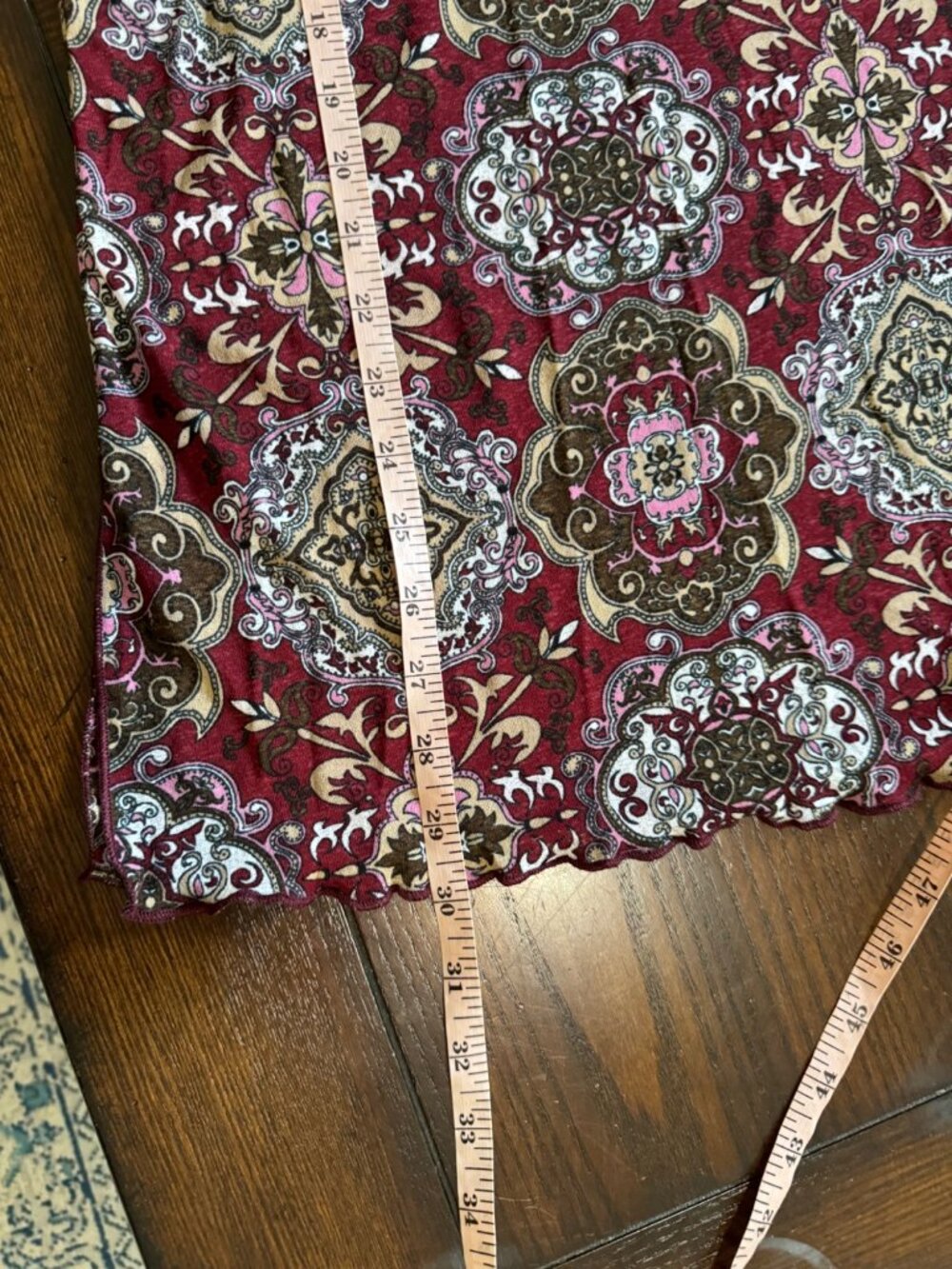Vintage Faded Glory V-Neck Tunic Blouse Sheer Knit Shirt Mesh Netting 18/20 NEW - Picture 13 of 14